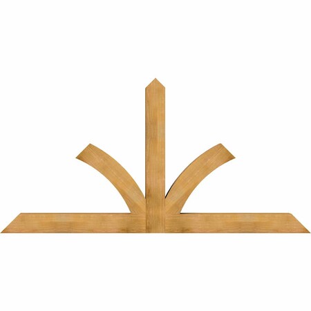 Ekena Millwork Richland Rough Sawn Timber Gable Bracket, Western Red Cedar, 96"W x 48"H x 6"D x 6"F, 12/12 Pitch GBW096X48X0606RIC00RWR